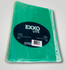 EXXO RENKLI PP POSET DOSYA ACIK YESIL A4 100LU