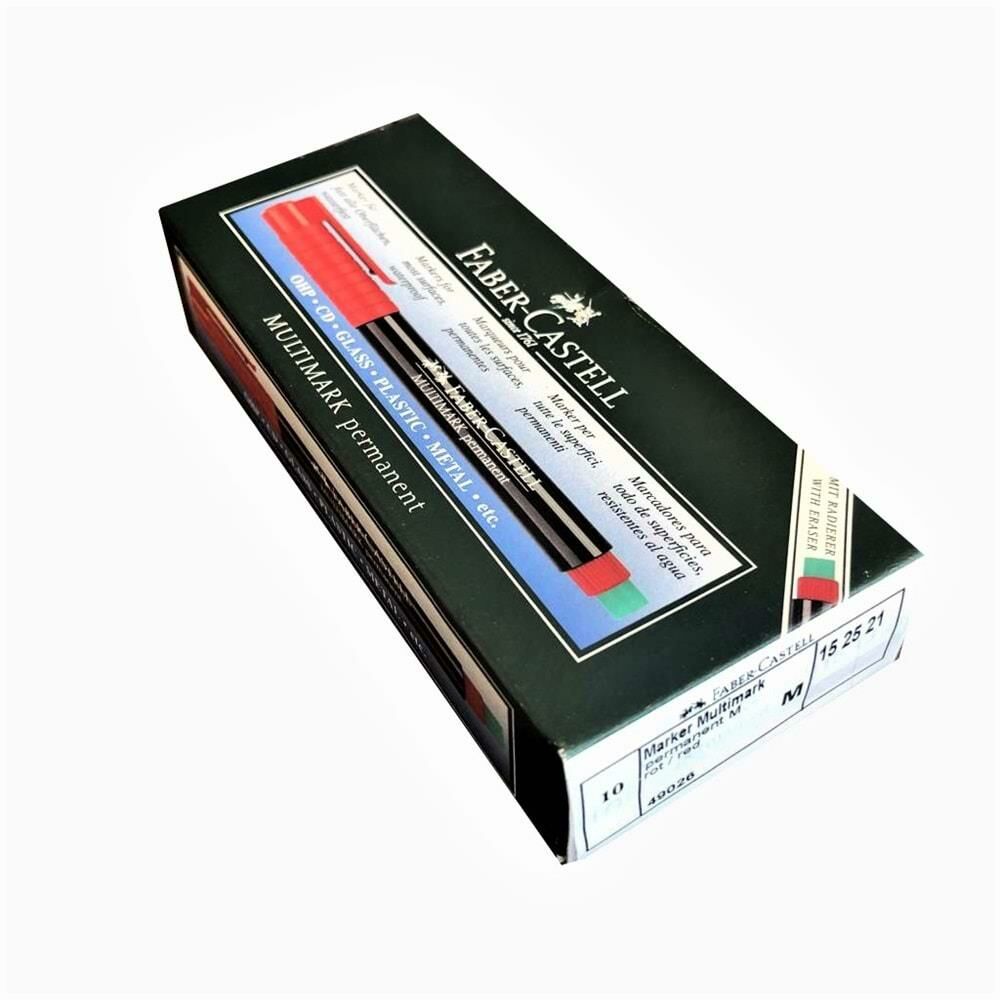 FABER PERMANENT ASETAT KALEMI M KIRMIZI 10 LU KUTU