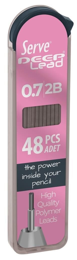 SERVE DEEP MEKANIK KALEM UCU 0.7MM 2B SEKER PEMBE