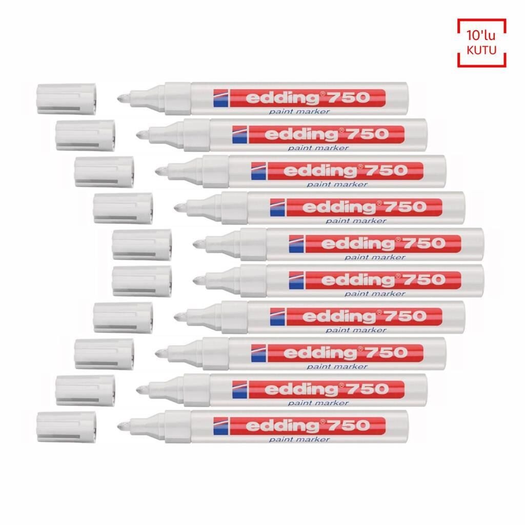 EDDING 750 HOBI SANAT KALEMI BEYAZ 10 LU KUTU
