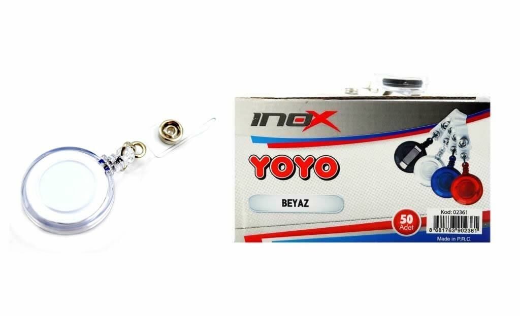 INOX YOYO KART AKSESUARI YUVARLAK BEYAZ 50 LI