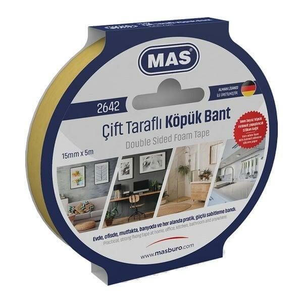 MAS CIFT TARAFLI KOPUK BANT 15MM X 5M 2642