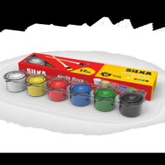 SILKA AKRILIK BOYA 6 RENK 17 ML (ART.997)