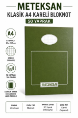 METEKSAN A4 BLOKNOT KARTON KAPAK KARELI 50 YP.