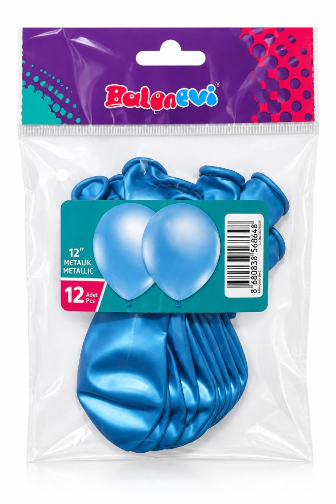 BALONEVI BALON 12 ınc METALIK A.MAVI 12 LI
