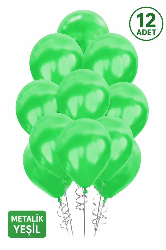 BALONEVI BALON 12 ınc METALIK YESIL 12 LI