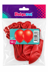 BALONEVI BALON 12 ınc METALIK KIRMIZI 12 LI