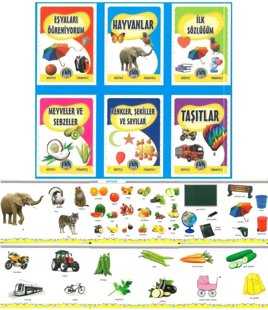 MERAKLI GOZLER 0-3 YAS GRUBU 6 KITAP (KARATAY)