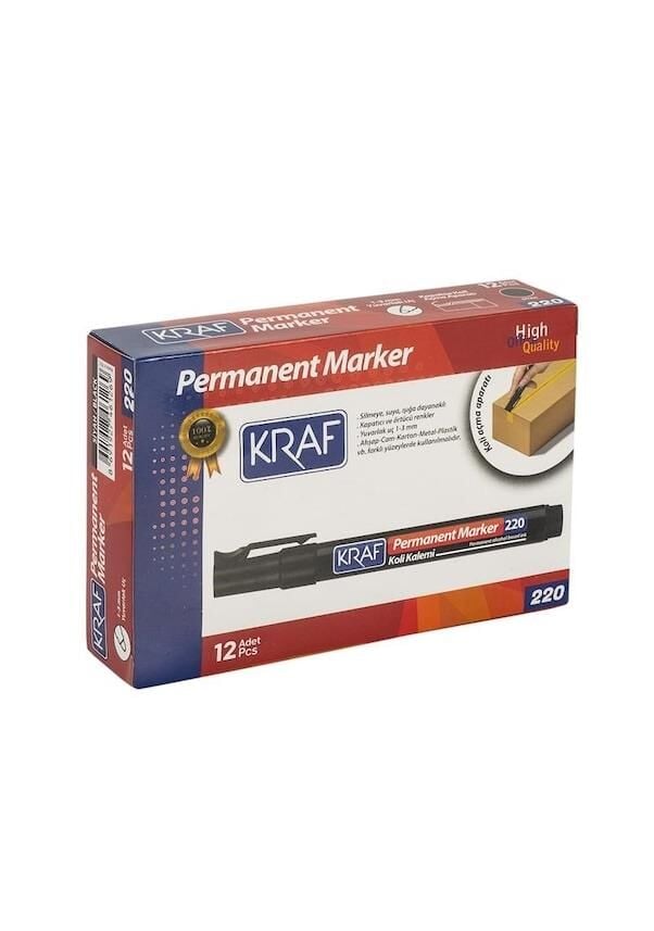 KRAF PERMANENT KOLI  MARKOR SIYAH 12 LI KUTU(220)