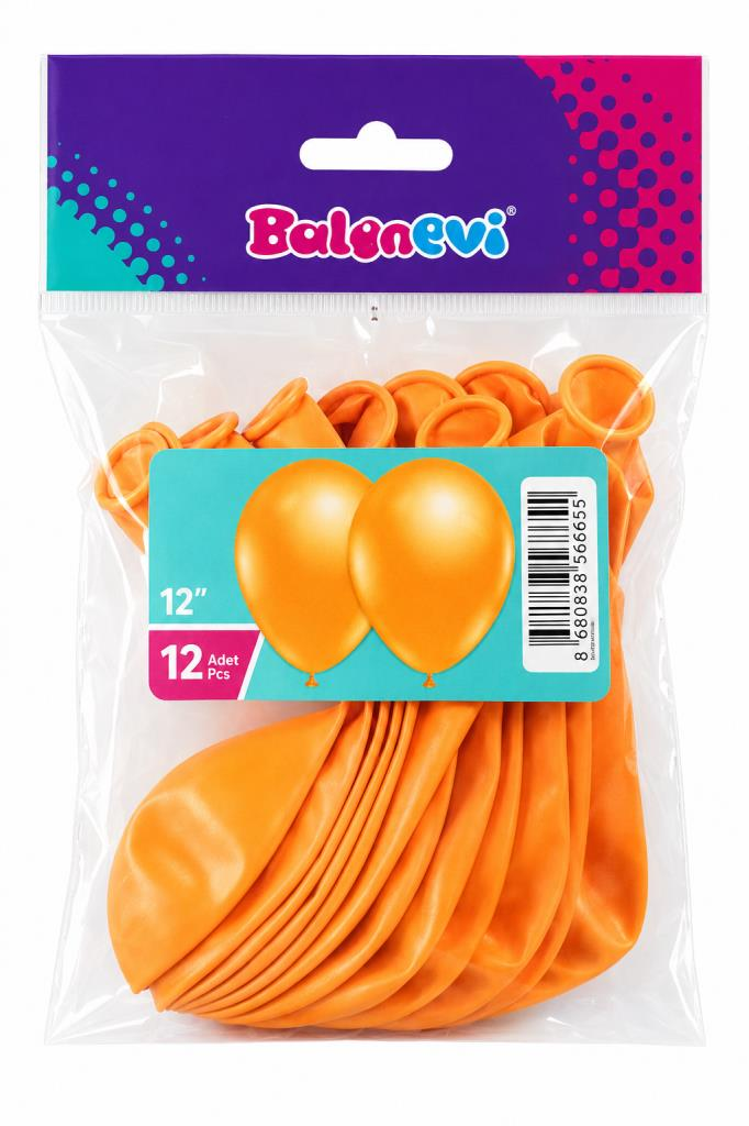 BALONEVI BALON 12 ınc METALIK TURUNCU 12 LI