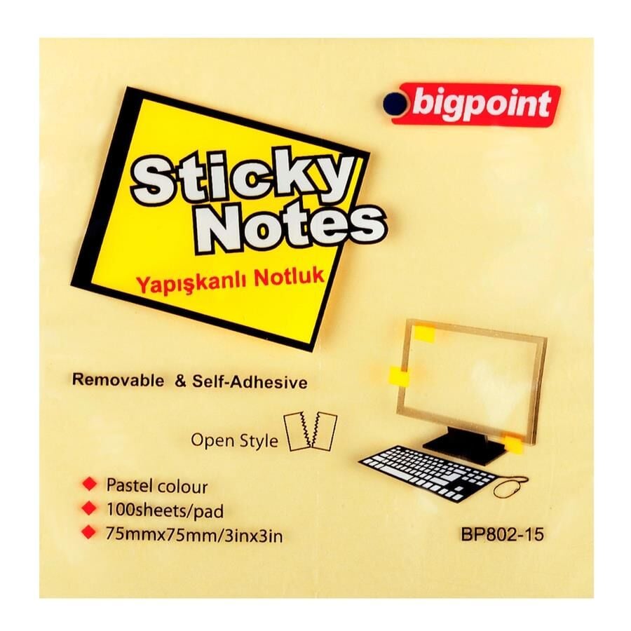 BIGPOINT YAP.KAGIT 75x75 SARI 1 LI (802-15)