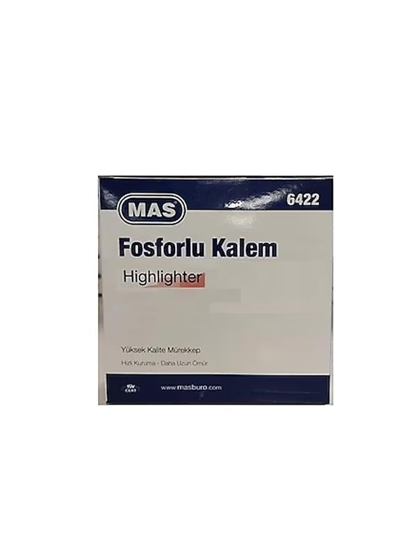 MAS FOSFORLU KALEM 6422 PASTEL TURUNCU 12 LI