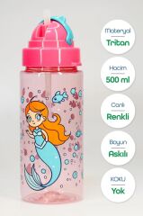 NOKI KIDS SU MATARASI PIPETLI 500ml PEMBE T-0107