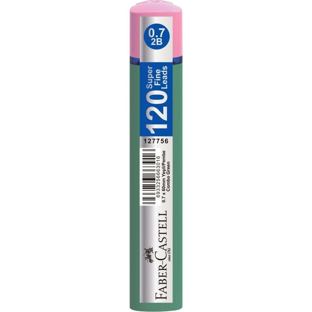FABER CASTELL GRIP MIN 07 2B 60MM 120 LI YESIL/PEM