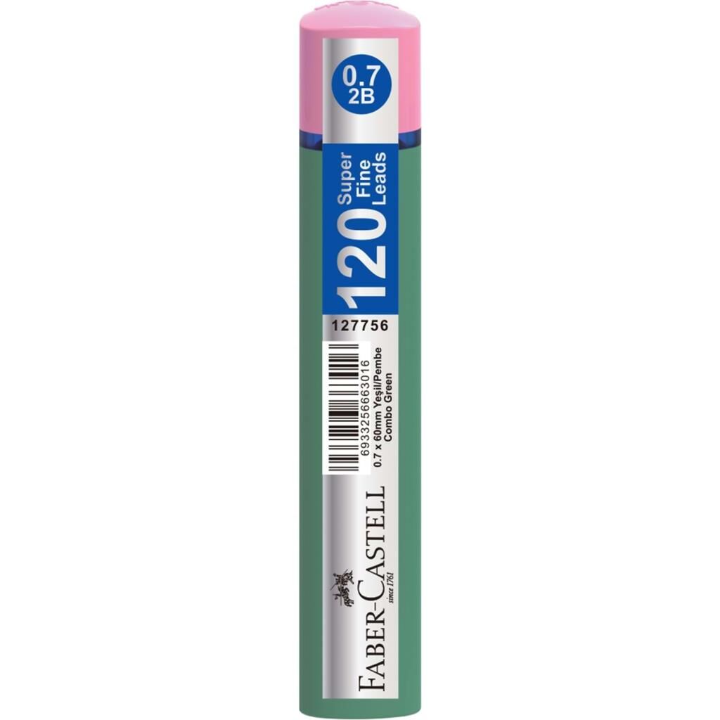 FABER CASTELL GRIP MIN 07 2B 60MM 120 LI YESIL/PEM