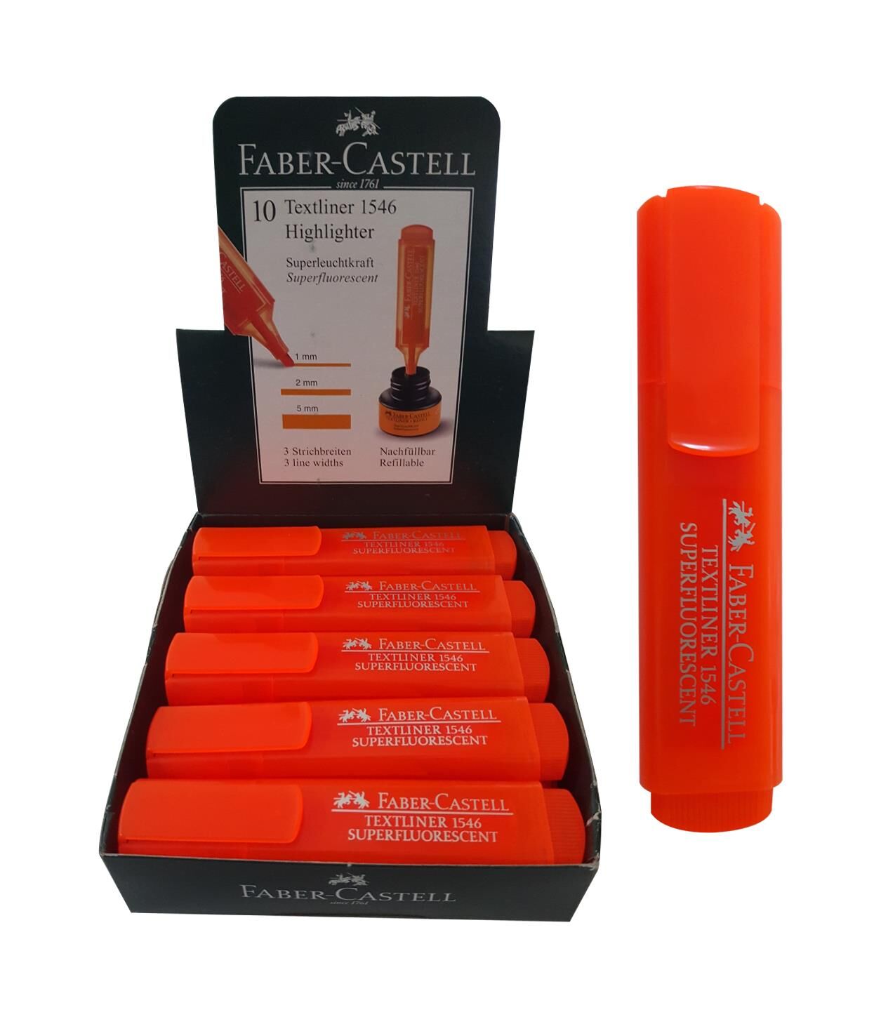 FABER FOSFORLU KALEM SEFFAF TURUNC 10 LU (154615)