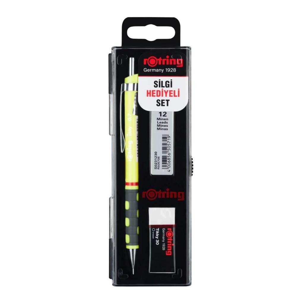 ROTRING TIKKY VERSATIL OKUL SETI 0.7 NEON SARI
