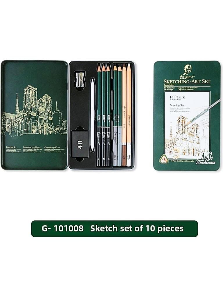 GIORGIONE 10 LU CIZIM SETI METAL KUTU G-101008