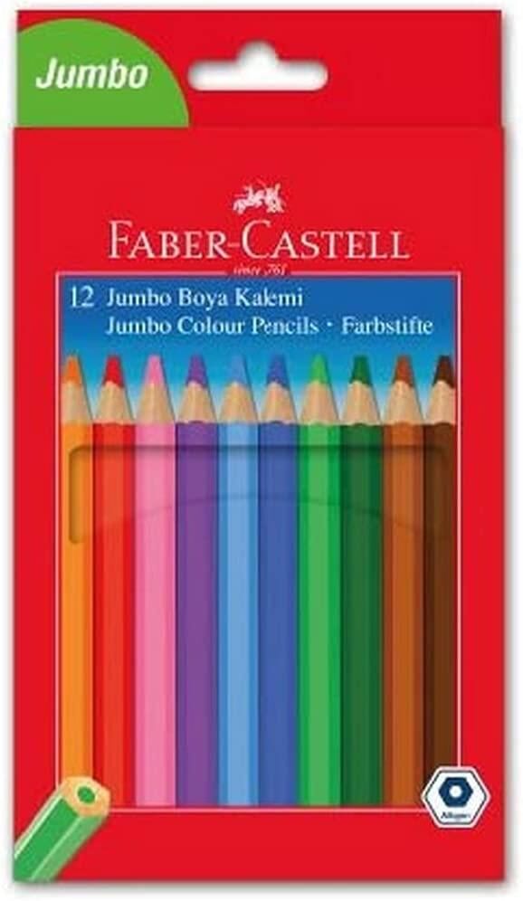 FABER JUMBO KURUBOYA K.KUTU UCGEN TAM BOY 12 RENK