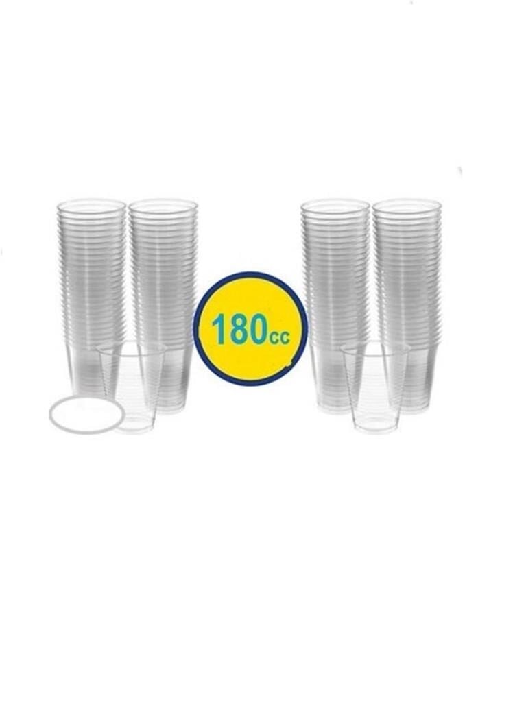 ASORTY BARDAK SEFFAF PLASTIK 180 CC 100LU 008438