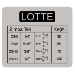 LOTTE ZIMBA MAKINASI ARSIV TIPI KOLLU100 YP(LT326)