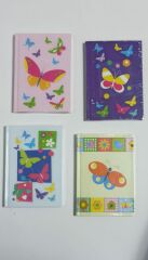 Bayındır Not Defteri Dikişli Sert Kapak 10X14 Kelebek 96 Yp Çizgili