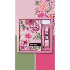 SERVE DEFTER SETI DESENLI SEKER PEMBE KUTULU