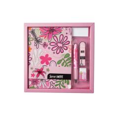 SERVE DEFTER SETI DESENLI SEKER PEMBE KUTULU