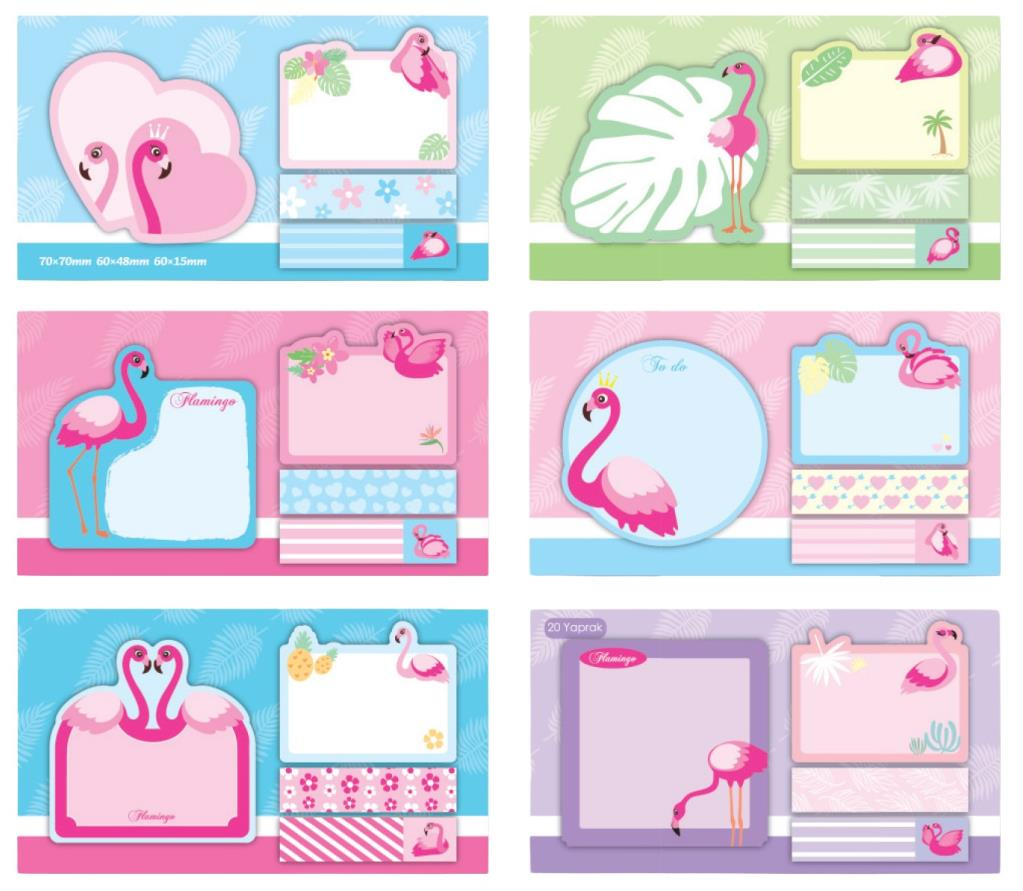 KRAF FLAMINGO  YAPISKANLI NOT KAGIDI 4x20YP 2223FL