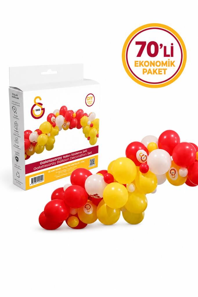 BALONEVI BALON GALATASARAY DEKORASYON SET 70 LI