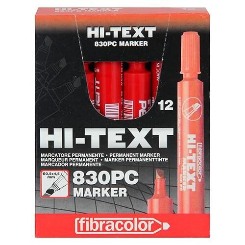 HI-TEXT PERMANENT MARKER KES KIRMIZI 12LI (830PC)