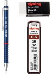 ROTRING VERSATIL TIKKY RETRO OKUL SETI 0.5 MAVI