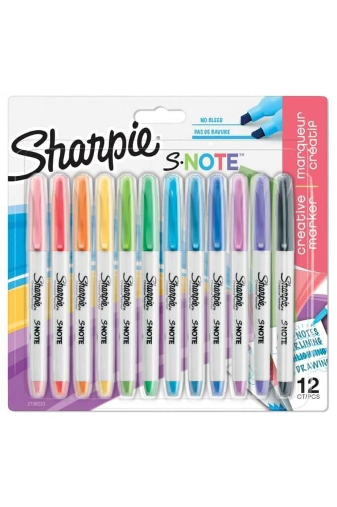 SHARPIE SNOTE KREATIF MARKOR KESIK UC 12 LI 213823