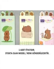 KRAF CAPYBARA YAPISKANLI NOT KAGIDI 8x20YP.2222CB
