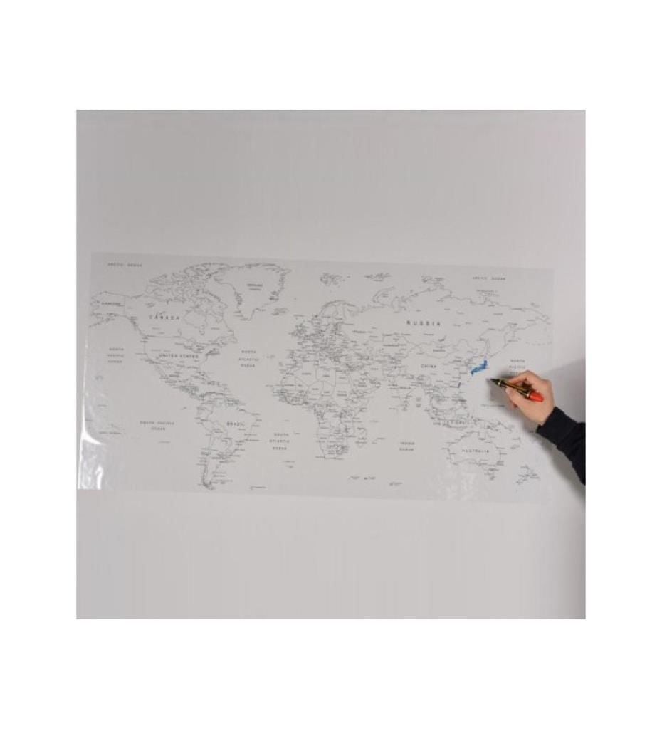 PANDA 114X56 CM DILSIZ DUNYA HARITASI KAGIT TAHTA