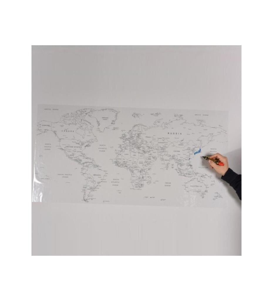 PANDA 114X56 CM DILSIZ DUNYA HARITASI KAGIT TAHTA