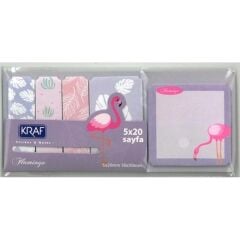KRAF YAPISKANLI NOT KAGIDI FLAMINGO 100YP 2217FL