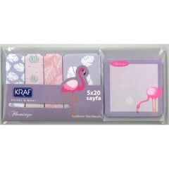 KRAF YAPISKANLI NOT KAGIDI FLAMINGO 100YP 2217FL