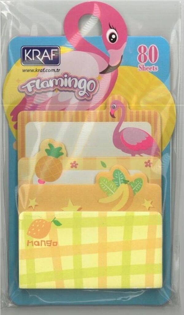 KRAF FLAMINGO YAPISKANLI NOT KAGIDI 80 YP 2216FL