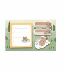 KRAF CAPYBARA YAPISKANLI NOT KAGIDI 4x20 YP 2223CB