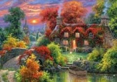 KS GAMES PUZZLE 1000 PARCA AUTUMN AT THE LAKE HOUS