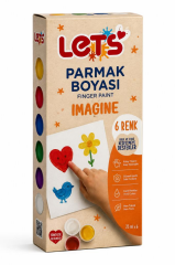 LETS PARMAK BOYA 6 RENK x 25ml (L-5500)