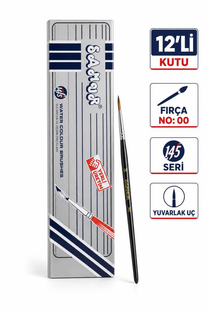 SAMUR SULUBOYA FIRCASI 145 SERI (NO:00) 12 LI KUTU