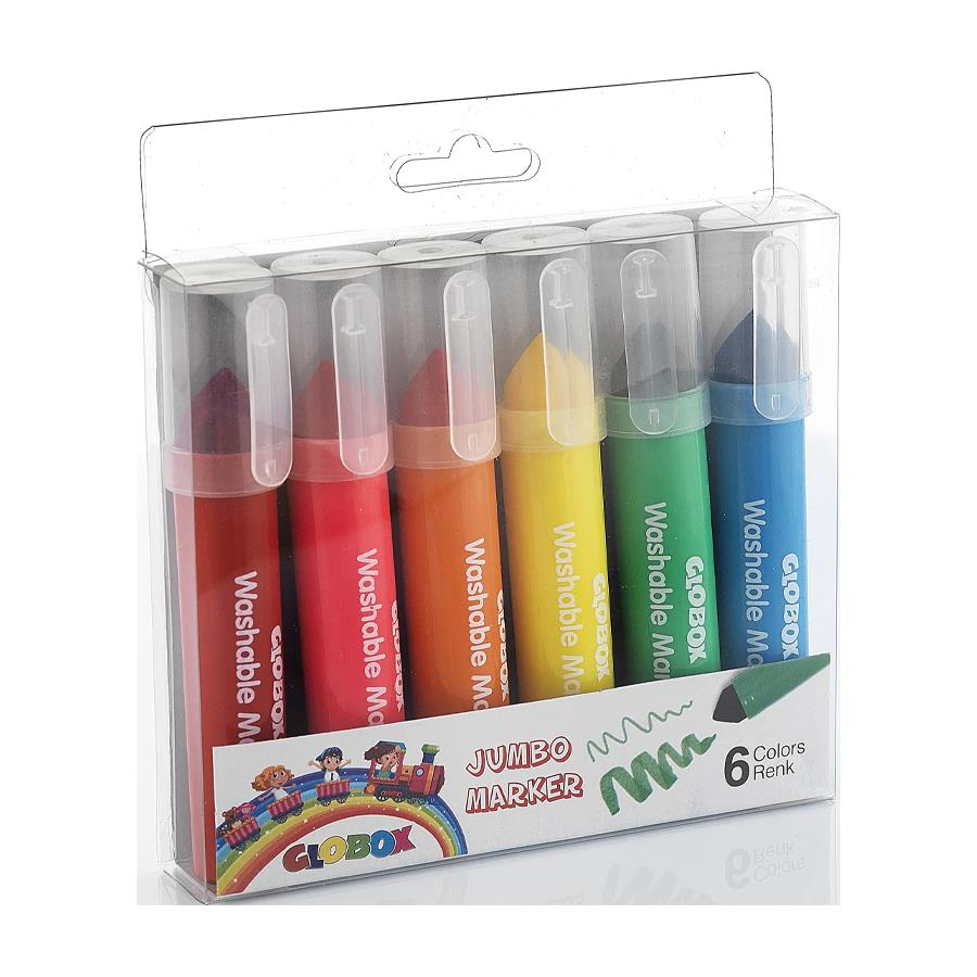 GLOBOX JUMBO KECELI KALEM 6 LI