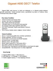 GIGASET TELSIZ DECT TELEFON A690 SIYAH