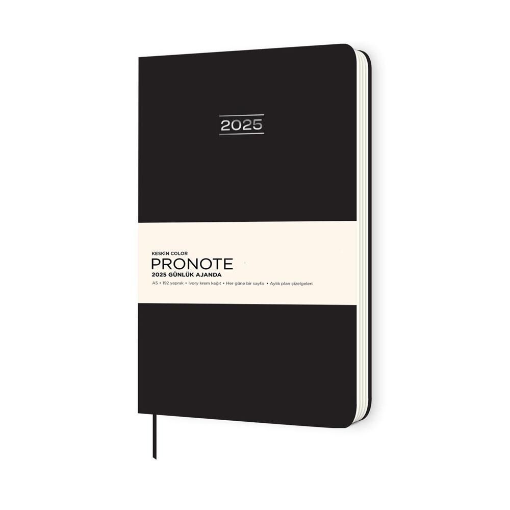 KESKIN AJANDA 2026 GUNLUK A5 PRONOTE SIYAH