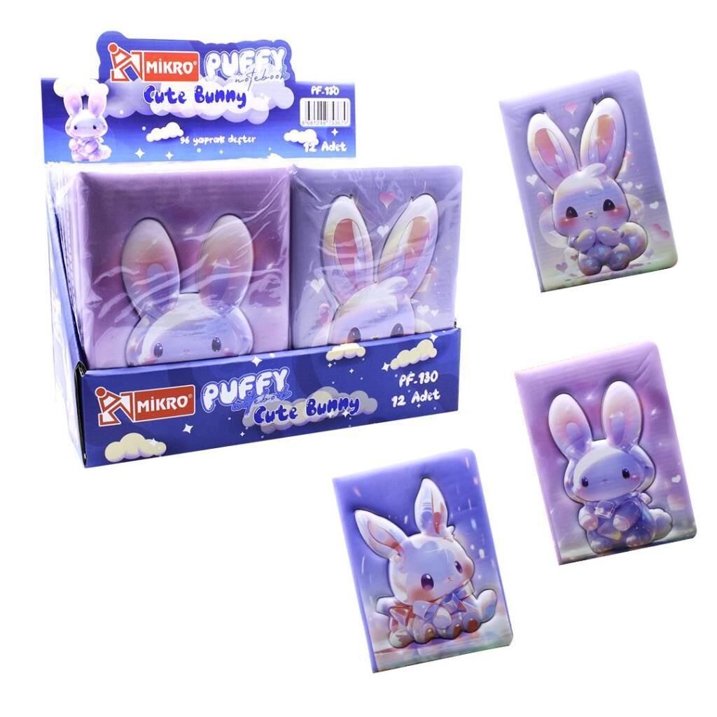 MIKRO NOT DEFTERI PUFFY CUTE BUNNY PF-130