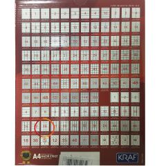 KRAF LASER ETIKET 2018 63x46mm (18x100=1800)HB1018