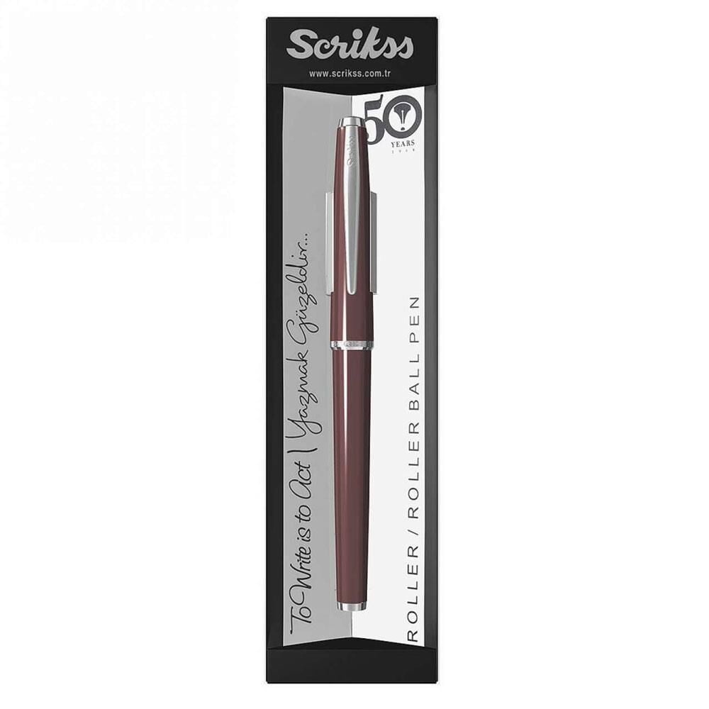 SCRIKSS ROLLER KALEM OZEL KUTU BORDO (33)