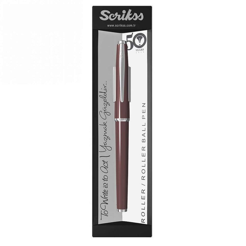 SCRIKSS ROLLER KALEM OZEL KUTU BORDO (33)